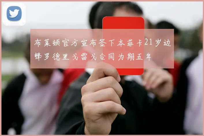 布莱顿官方宣布签下本菲卡21岁边锋罗德里戈雷戈合同为期五年
